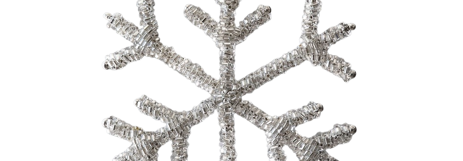 Jeweled Snowflake No. VI | The Holiday Ornament Collection - 4 Inch x 4.75 Inch x .25 Inch
