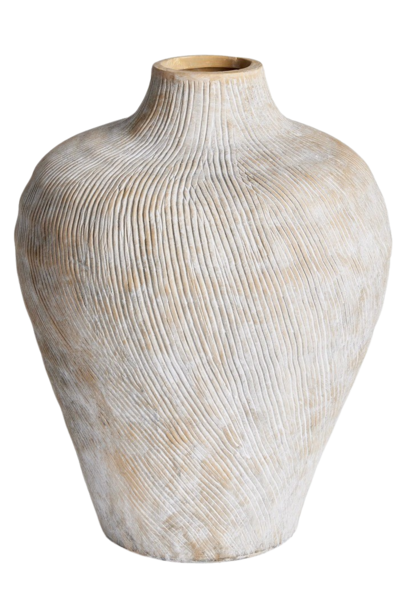 Kassidi | The Vase Collection, Sand - 10.25 Inch x 10.25 Inch x 14 Inch