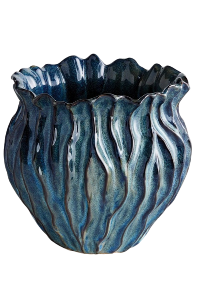 Esmeralda | The Pot Collection, Blue - 7.25 Inch x 7.25 Inch x 7 Inch