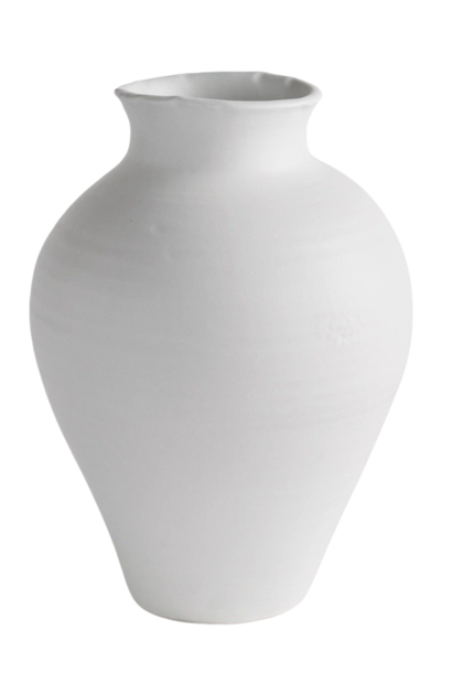 Mirela | The Vase Collection, White - 12 Inch x 12 Inch x 16.75 Inch