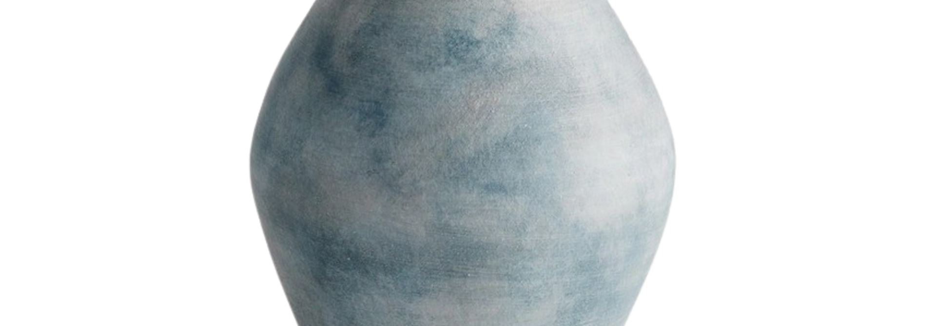 Mirela | The Vase Collection, Washed Blue - 6.25 Inch x 6.25 Inch x 8.75 Inch