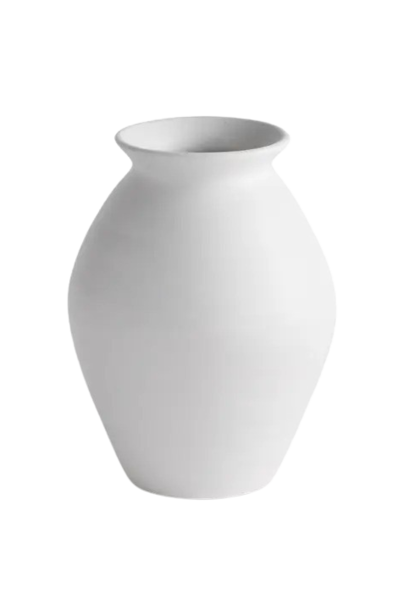 Mirela | The Vase Collection, White - 6.25 Inch x 6.25 Inch x 8.75 Inch