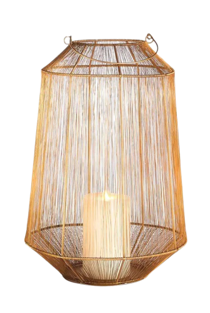 Elwin | The Lantern Collection, Gold - 13.25 Inch x 13.25 Inch x 19.5 Inch