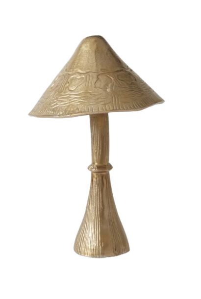 Enchanting Mushroom | The Fall Accessory Collection, Antique Brass - 16 Inch x 16 Inch x 24.75 Inch