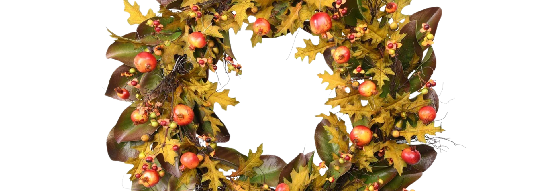 Pomegranate & Oak | The Wreath Collection, Multi - 30 Inch x 30 Inch x 8 Inch