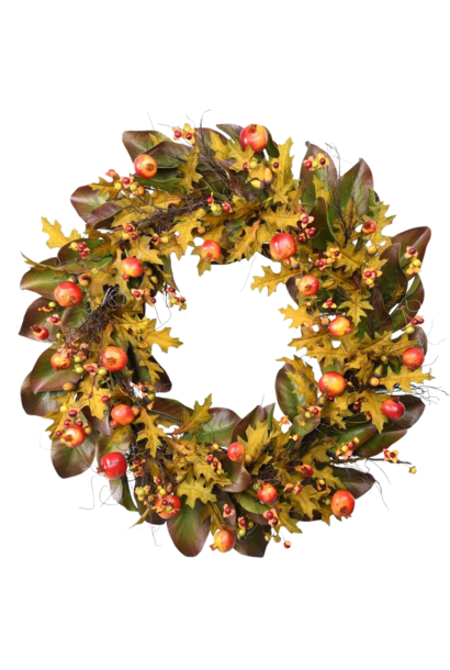 Pomegranate & Oak | The Wreath Collection, Multi - 30 Inch x 30 Inch x 8 Inch