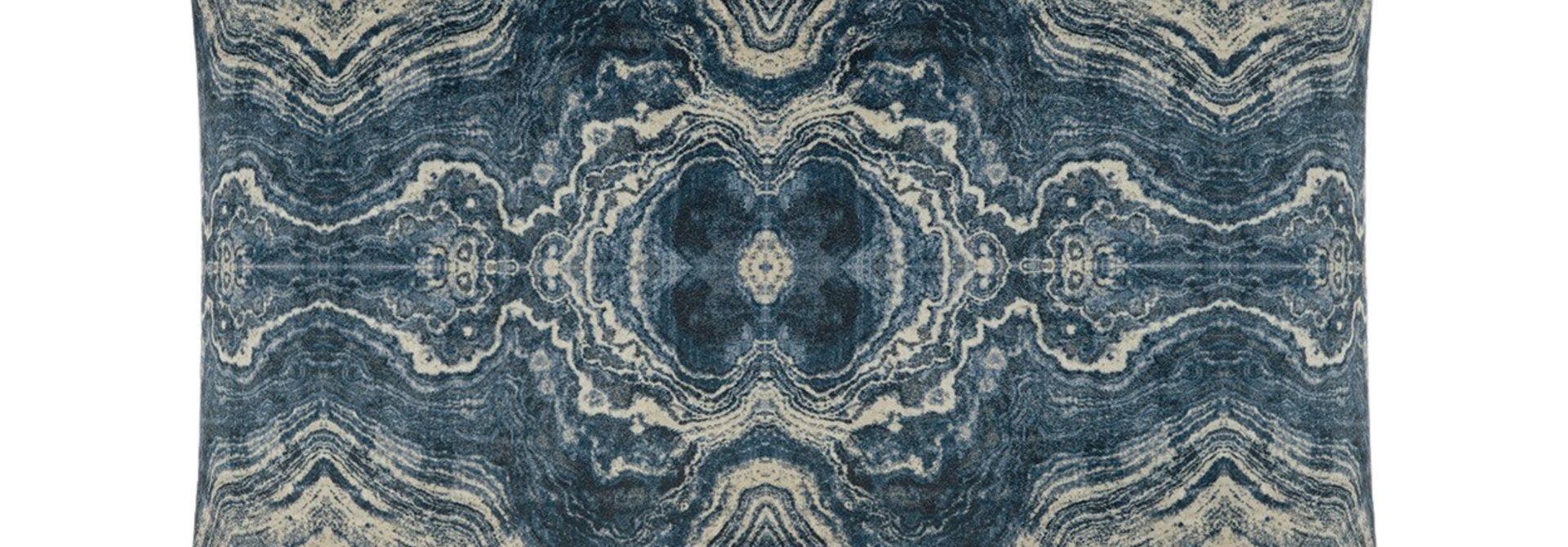 Banding | The Toss Pillow Collection, Indigo - 22 Inch x 22 Inch