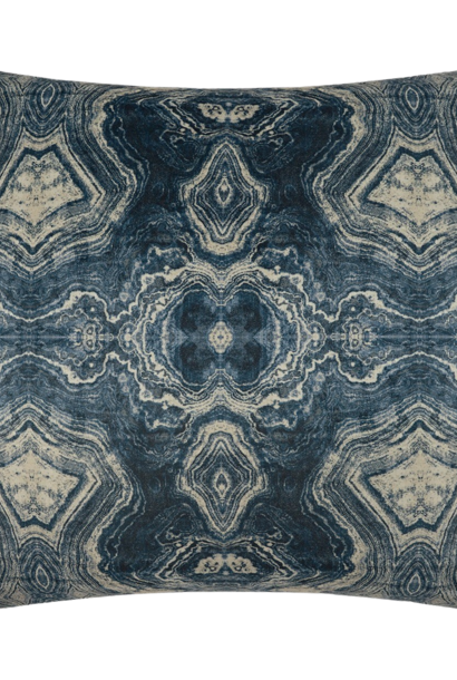 Banding | The Toss Pillow Collection, Indigo - 22 Inch x 22 Inch