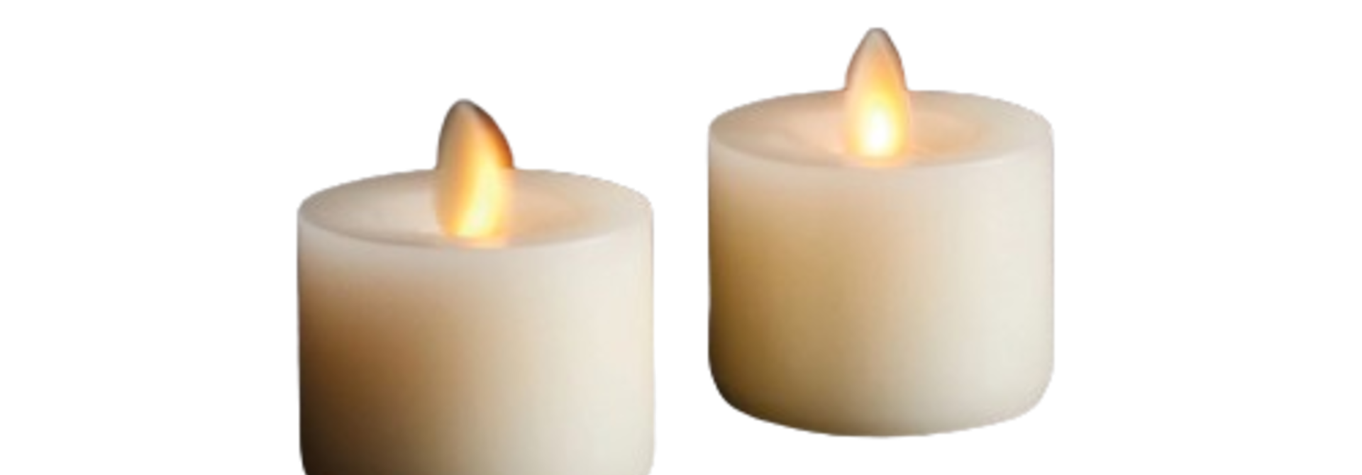 Flameless Tealights | The Lightli Moving Flame Collection, Set of Two - 2 Inch x 2 Inch x 2 Inch