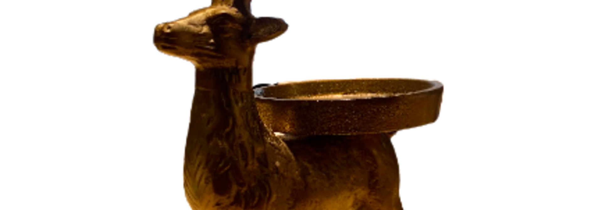 Reindeer | The Candle Holder Collection, Antique Brass - 7.5 Inch x 4.75 Inch x 10.5 Inch