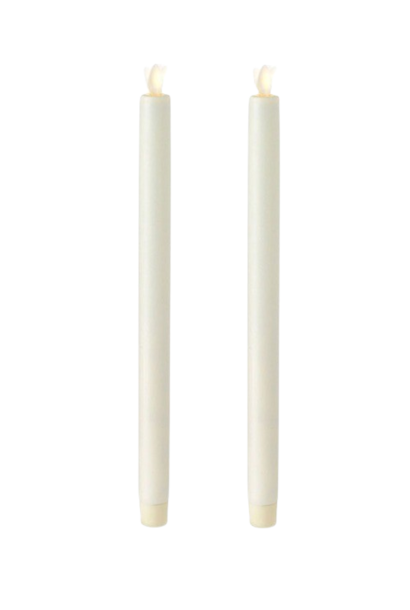 Tapers | The Flameless Candle Collection, Ivory - 12.5 Inch