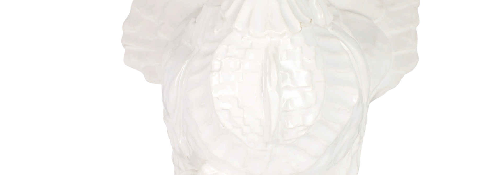 Pietra Tacchino | The Figural Turkey Collection, White - 11.5 Inch x 10.5 Inch x 12.5 Inch