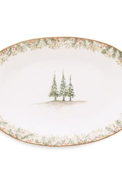 Oval Platter | The Natale Collection - 20.25 Inch x 13.75 Inch x 2.5 Inch  ***RETIRED