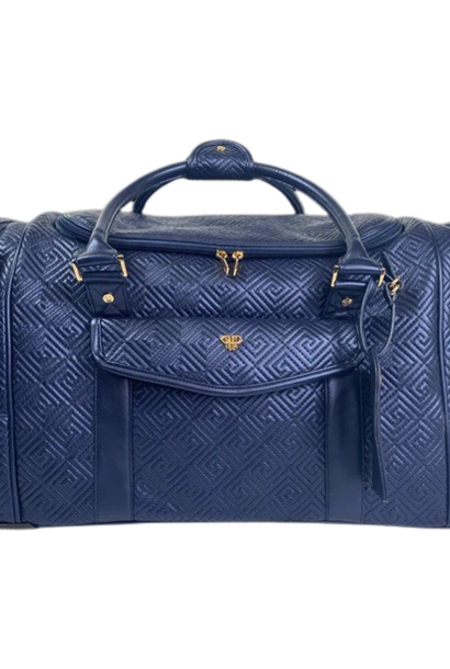 Navy | The Timeless Quilted Collection, VIP Duffle Bag  - 12.5 Inch x 22 Inch x 13 Inch