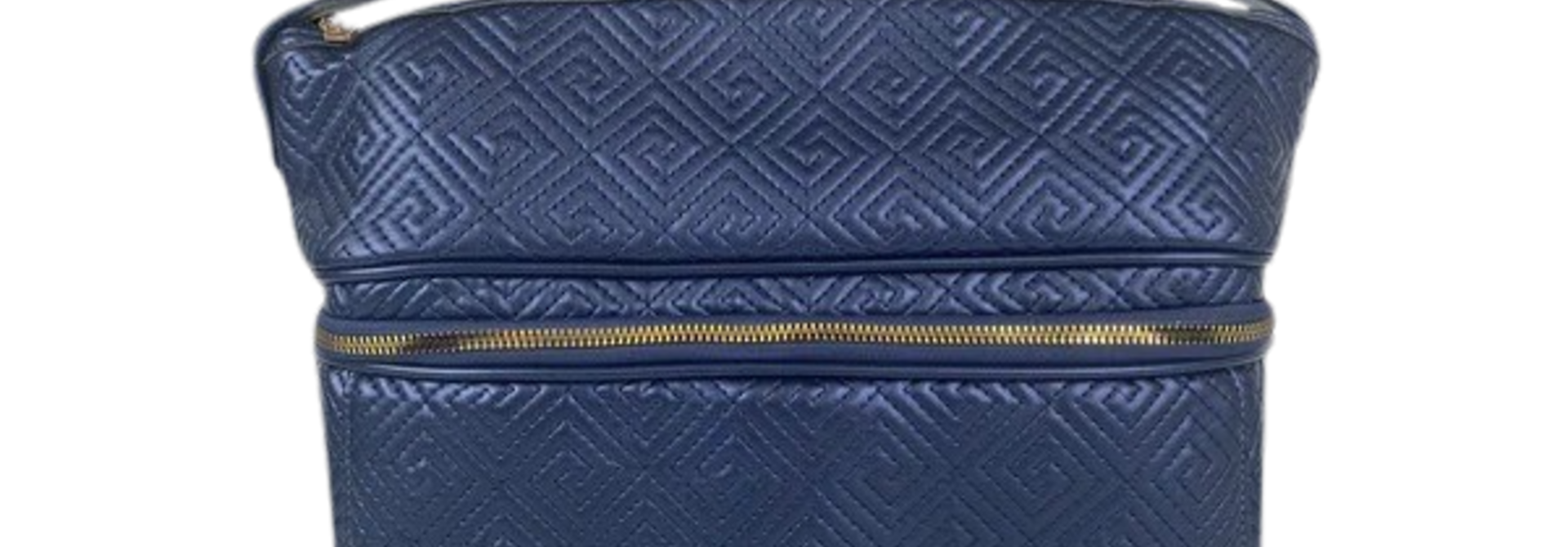 Navy | The Timeless Quilted Collection, Stylist Travel Bag - 14 Inch x 4 Inch x 10 Inch