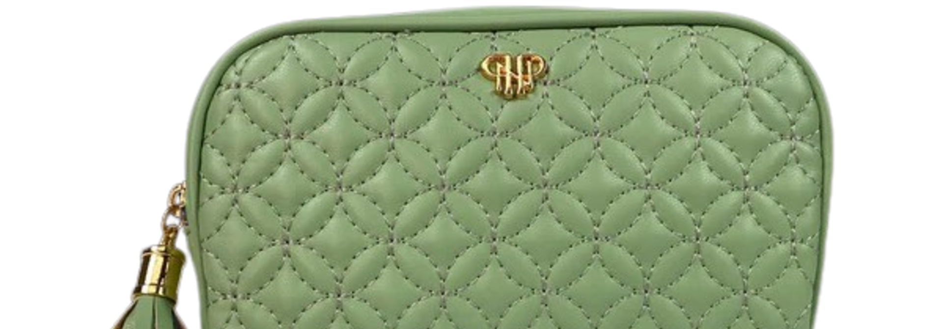 Sage | The Timeless Quilted Collection, Small Makeup Bag - 7.5 Inch x 1 Inch x 4 Inch