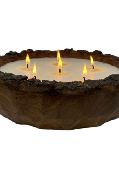 Bourbon  Vanilla | The Endurance Wood Bowl Collection, 64 Oz - 12 Inch x 12 Inch x 3.5 inch