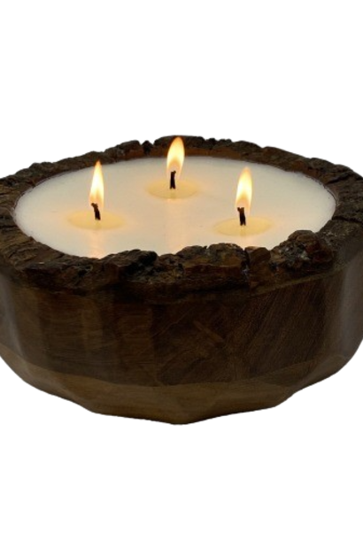 Tobacco Bark | The Endurance Wood Bowl Collection, 20 Oz - 8 Inch x 8 Inch x 3.5 inch