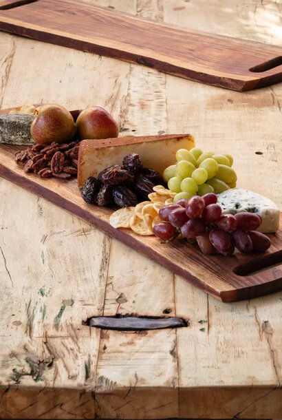 Live Edge Serving Board | The Wooden Serving Collection, Brown - 27.56 Inch x 8.66 Inch x 0.59 Inch