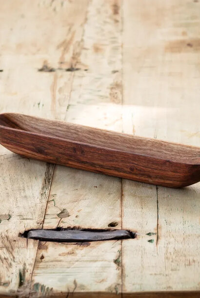 Olive Tray | The Wooden Serving Collection, Brown - 11.81 Inch x 1.97 Inch x 1.57 Inch