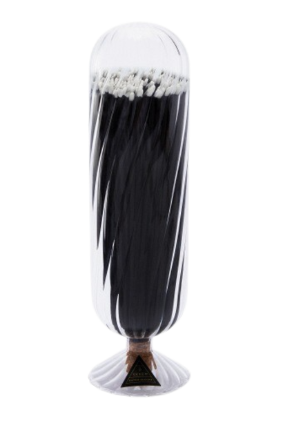Tuxedo | The Helix Fireplace Match Collection, Black & White - 3.5 Inch x 3.5 Inch x 11.25 Inch