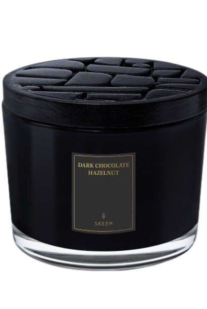 Dark Chocolate Hazelnut | The Fragrance Collection, 3-Wick Candle - 4.75 Inch x 4.75 Inch x 3.75 Inch
