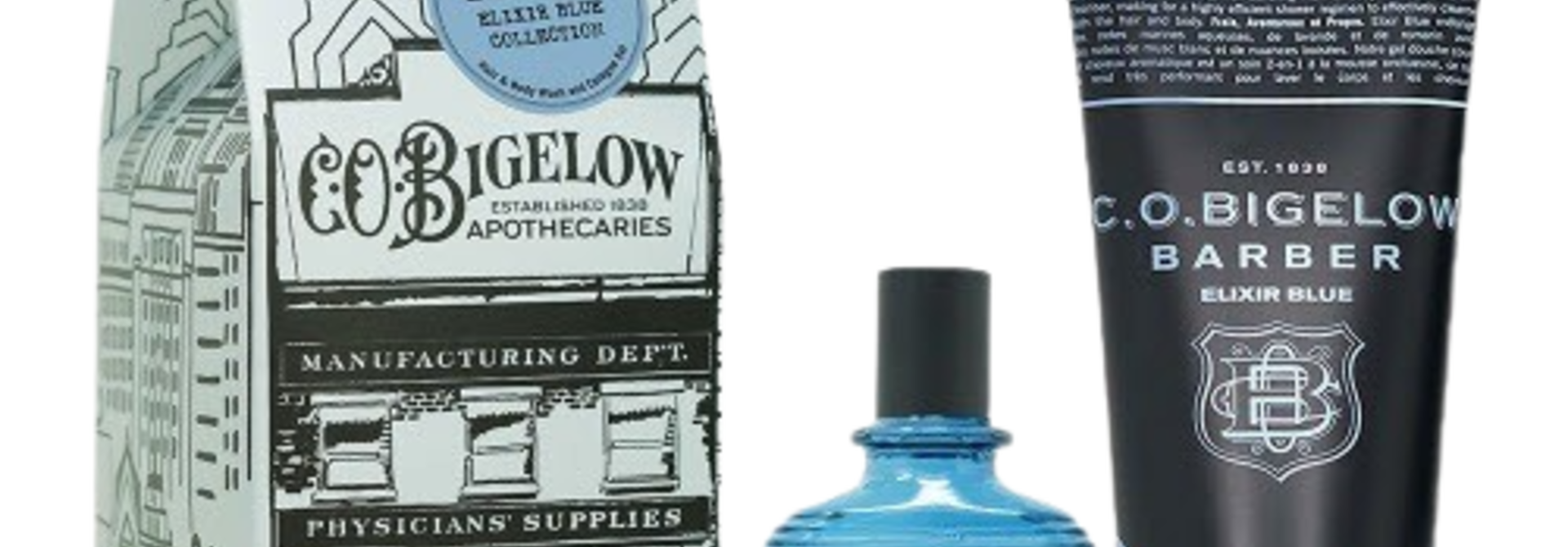 No.1580 | The C.O. Bigelow Collection, Gift Set - Elixir Blue Cologne + Haire & Body Wash