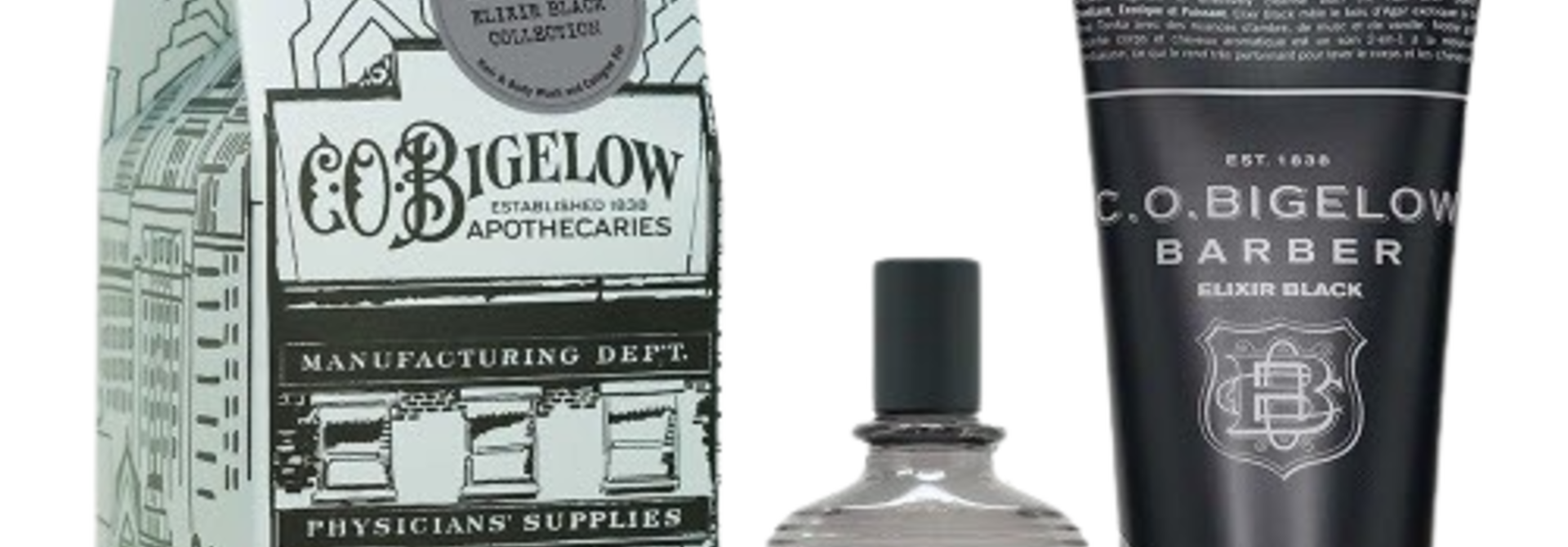 No.1581 | The C.O. Bigelow Collection, Gift Set - Elixir Black Cologne + Haire & Body Wash