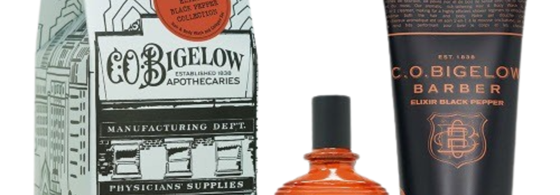 No.1586 | The C.O. Bigelow Collection, Gift Set - Elixir Black Pepper Cologne + Haire & Body Wash