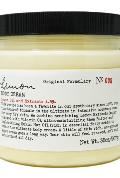 Body Cream | The C.O. Bigelow Collection, Lemon - 32 Oz