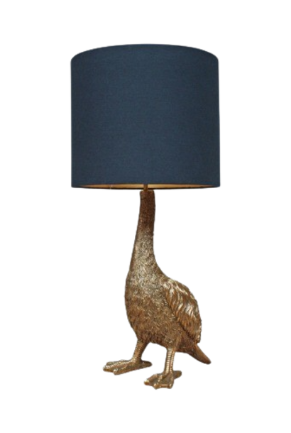 Howard | The Lamp Collection, Gold with Blue Shade  - XX Inch x XX Inch x XX Inch