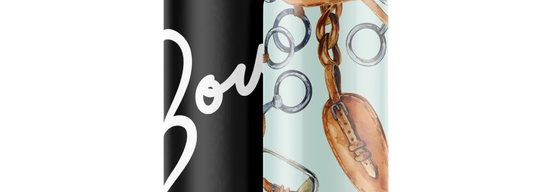 Equestri II | The Water Bottle Collection, Brown, Silver, & Blue - 25 Oz
