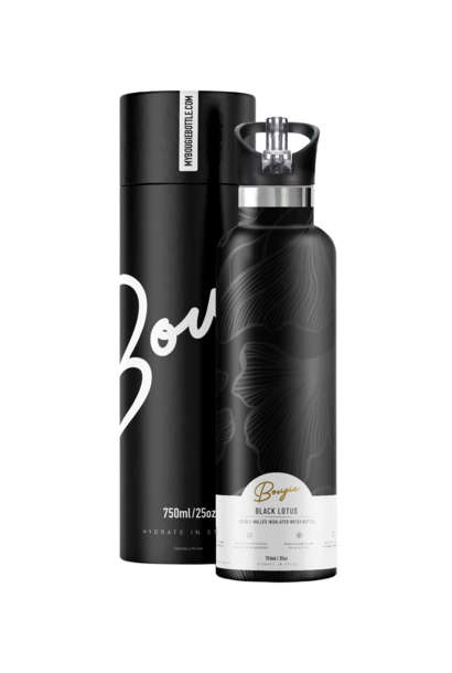 Black Lotus | The Water Bottle Collection, Black - 25 Oz