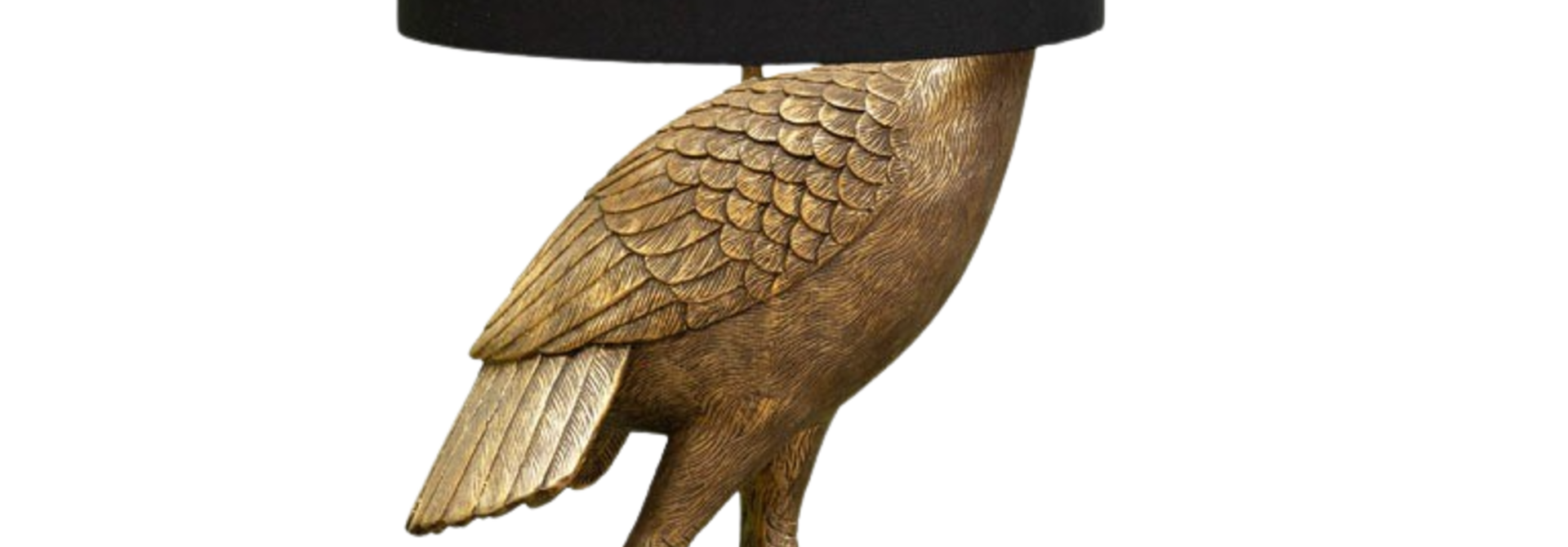 Bird | The Lamp Collection, Gold with Blue Shade -12 Inch x 12 Inch x 29 Inch