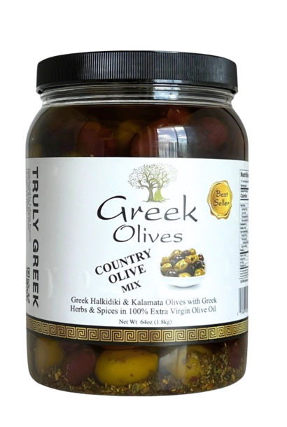Country Olive Mix | The Greek Olive Collection - 64Oz