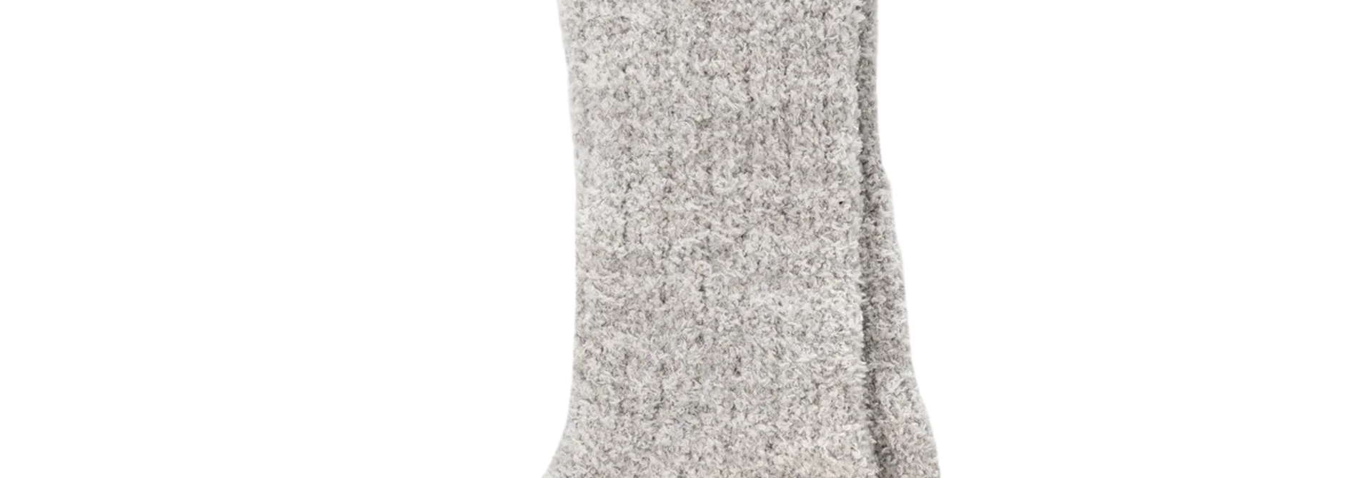 Kashwere Lounge | The Ribbed Heathered Sock Collection, Oyster & Bone- One Size Fits Most