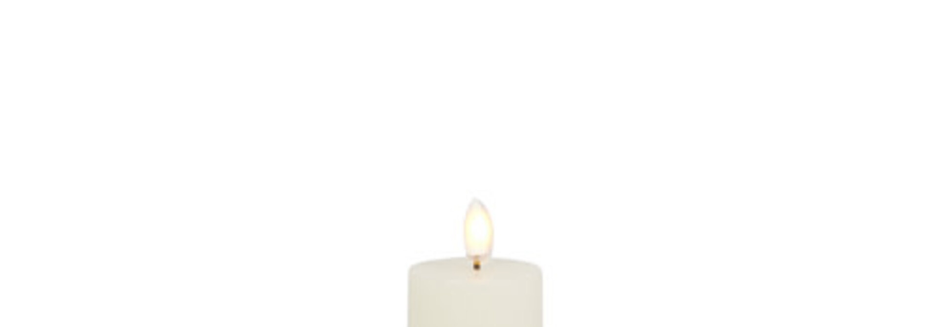 Flameless Candle | The Holiday Candle Collection, Ivory - 2 Inch x 2 Inch x 4 Inch