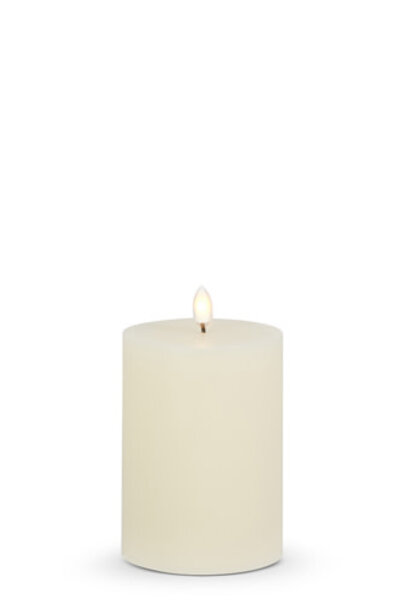 Flameless Candle | The Holiday Candle Collection, Ivory - 3.5 Inch x 3.5 Inch x 5 Inch