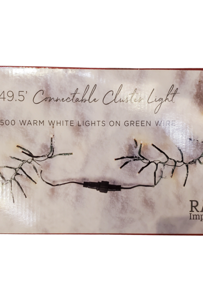 Cluster Garland | The Holiday Light Collection, Green - 49.5 Feet