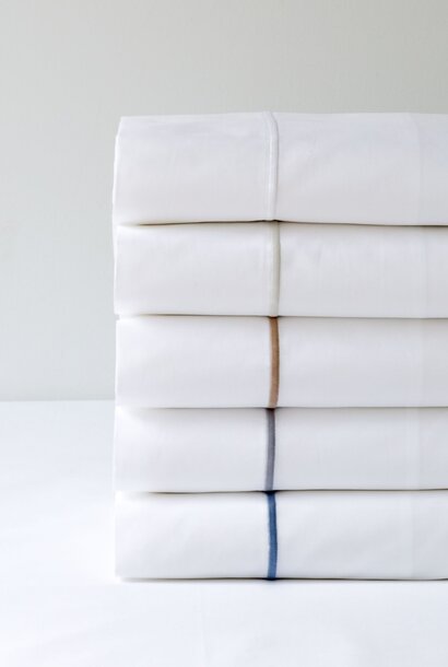 Classic Hotel | The Bovi Sheeting Collection King Sheet Set - Fitted, Flat & Pillowcases White & Dove
