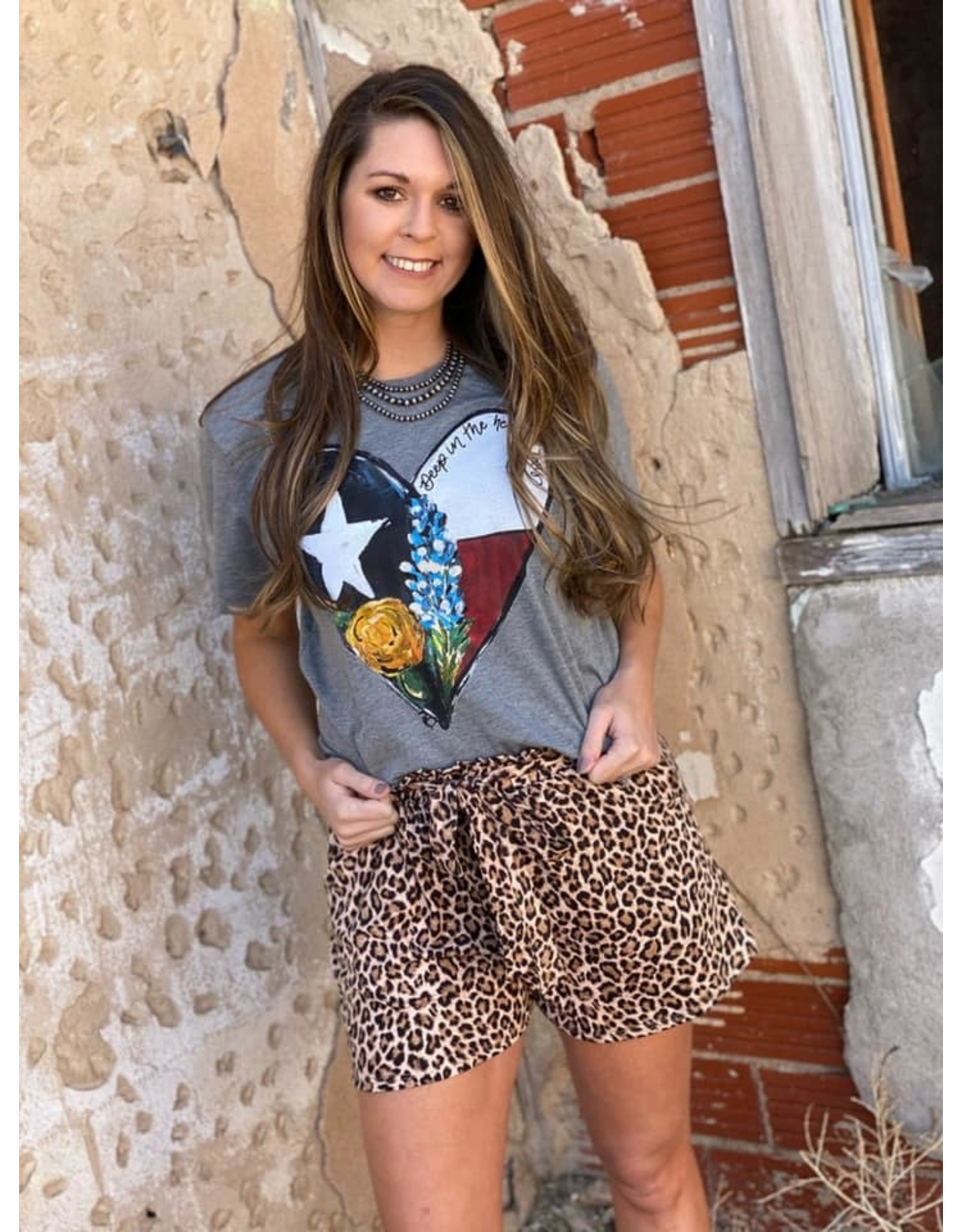 Texas True Threads Leopard Pocket Shorts