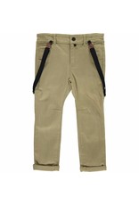 Me & Henry Olive Woven Trousers with removable braces