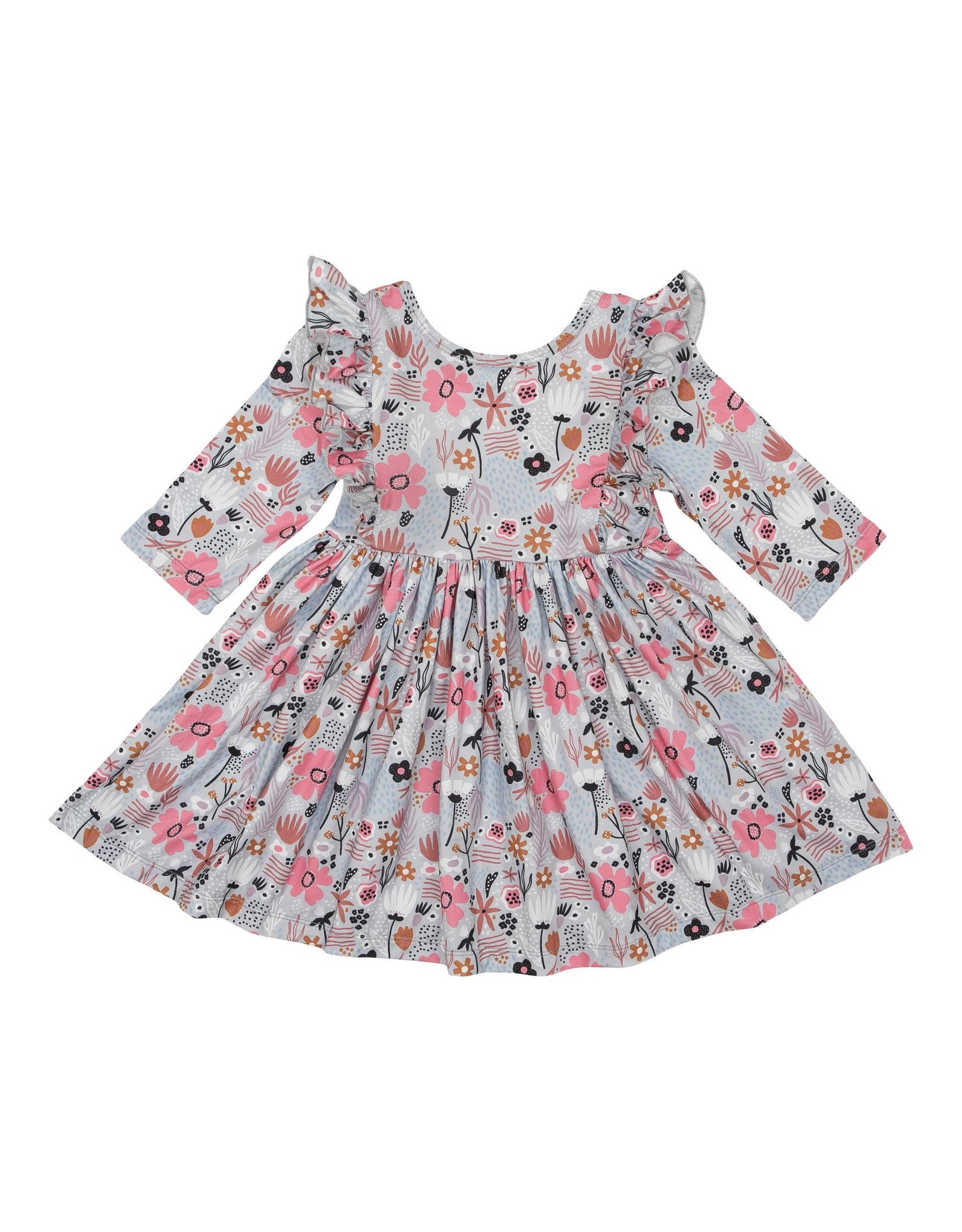 Mila & Rose Sky Poppy Ruffle Twirl Dress