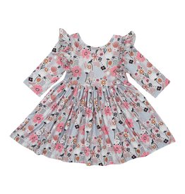 Mila & Rose Sky Poppy Ruffle Twirl Dress