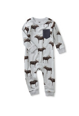 Tea Collection On the Move Baby Romper-Moose Crossing