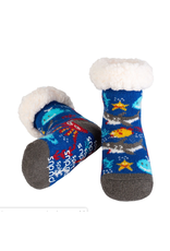 Pudus Toddler Classic Slipper Socks- Shark Multi