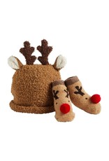 Mudpie Reindeer Sock and Hat Set