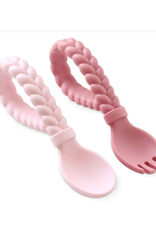 Itzy Ritzy Sweetie Spoon + Fork Set Pink