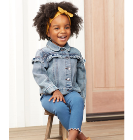 Mudpie Denim Ruffle Jacket