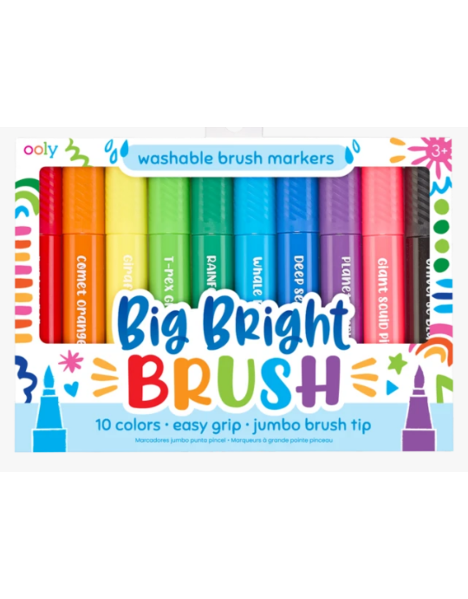 Ooly Big Bright Brush Markers-10 colors